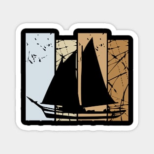 Sailing Retro Vintage Lake Skipper Water Magnet