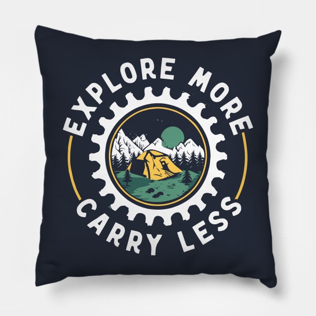 Bikepacking Explore More Carry Less Pillow by Huhnerdieb Apparel