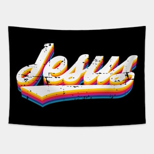 Jesus Retro Distress Tapestry