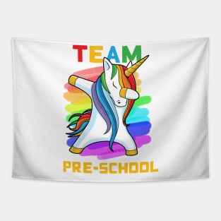 Team PRE-SCHOOL Unicorn Dabbing Gift Back To School Tapestry