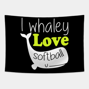 I Whaley Love Softball - Softball Player Tapestry