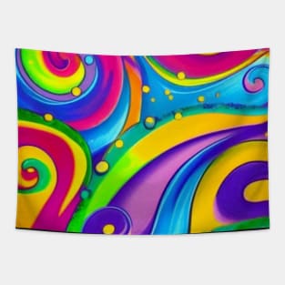 Rainbow Swirls 11 Tapestry