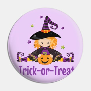 Halloween Witch Costume Trick or Treat Shirt Witchy Gift Pin