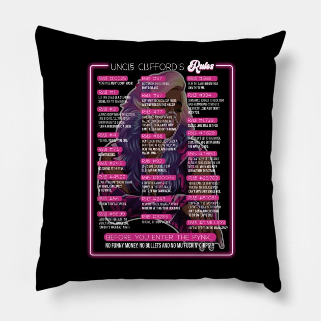 Uncle Clifford's Rules Pillow by HotPeachezDesignCo