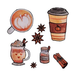 Watercolor Pumpkin Spice and Everything Nice Set T-Shirt