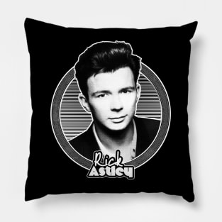 Rick Astley 80s Aesthetic Tribute Design Pillow