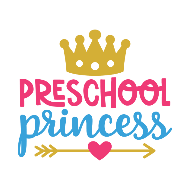 Preschool Princess Funny Girls Back to School by ThreadSupreme