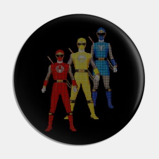 NINJA STORM RED YELLOW & BLUE POWER RANGERS NINJA STORM Pin