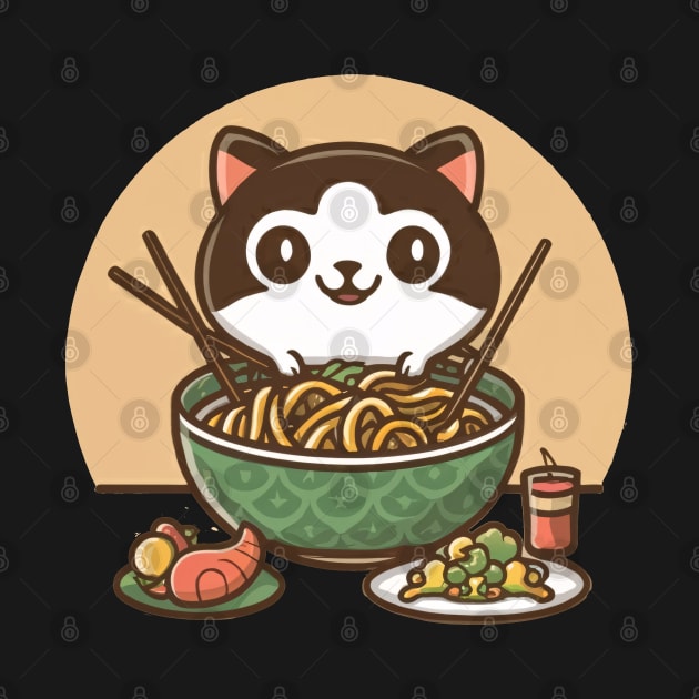 Chopstick Chaos, Chinese Cartoon Style by SimpliPrinter