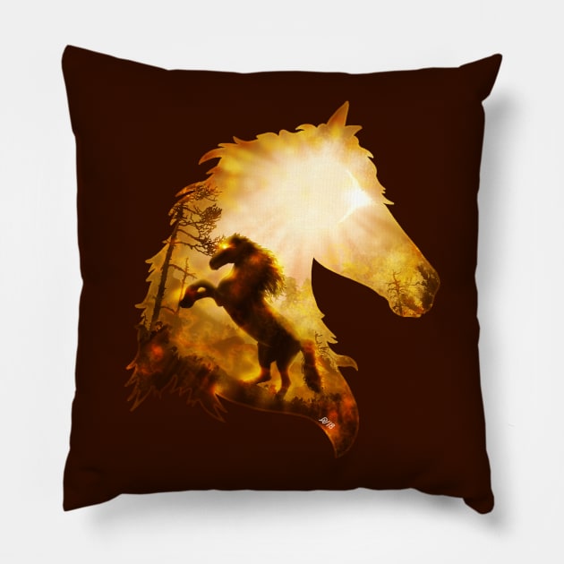 Wild Spirit Pillow by DVerissimo