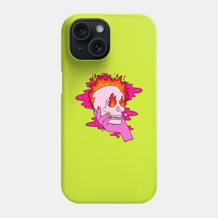 Skull on Fire Phone Case