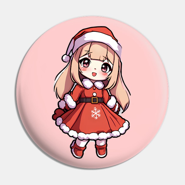 Cute christmas anime girl Pin by InkPulse