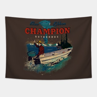 Champion vintage Outboard Motors USA Tapestry