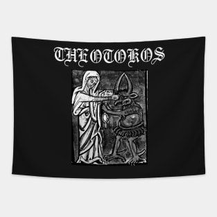 Virgin Mary Punching The Devil Metal Hardcore Punk Gothic Tapestry