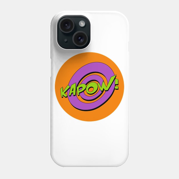 Kapow Comic Book Design Phone Case by markmurphycreative