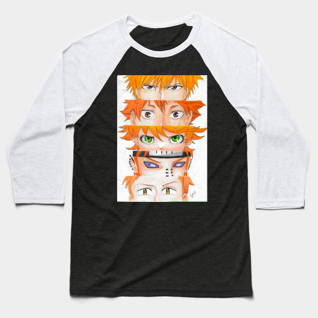 Orange Haired Anime Characters Anime Art Baseball T Shirt