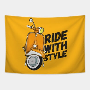 Ride with style motorbike Tapestry