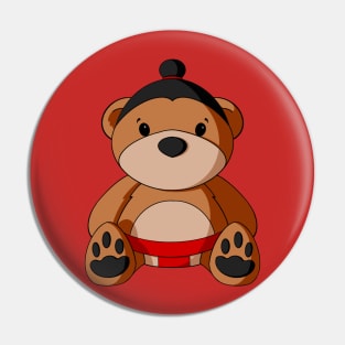 Sumo Teddy Bear Pin