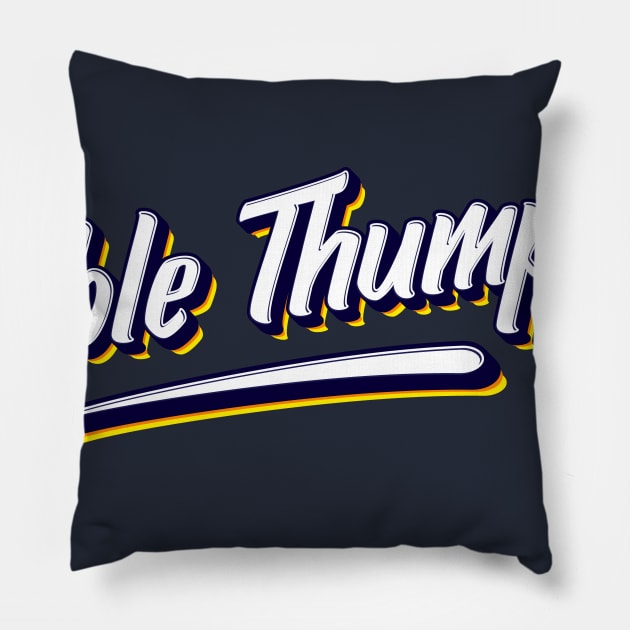 Bible Thumber Script - Christian Design Pillow by Crossight_Overclothes