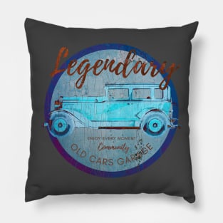 Vintage old cars t-shirt Pillow