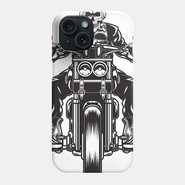 Vintage Skull Rider Phone Case by JagatKreasi