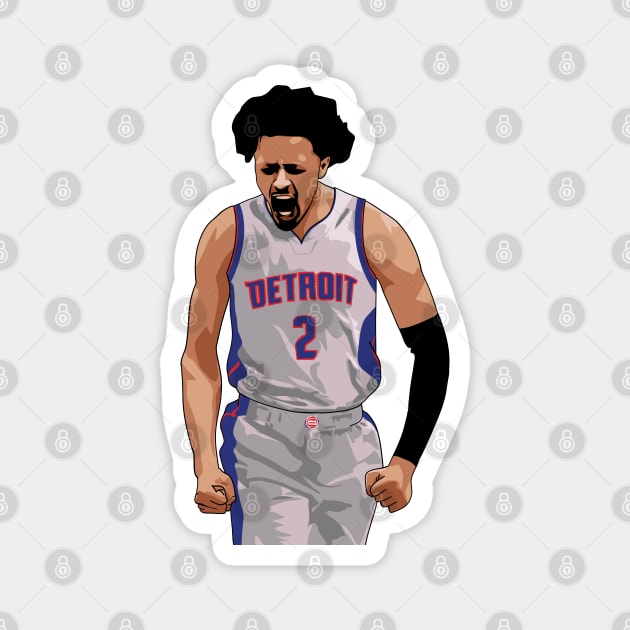 Cade Cunningham Vector Celebration Magnet by qiangdade