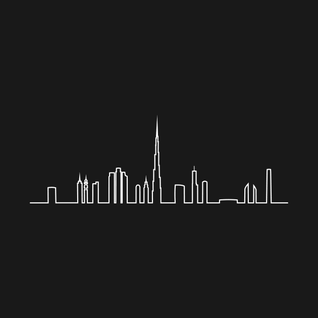 Dubai Skyline by Cool Duck's Tees