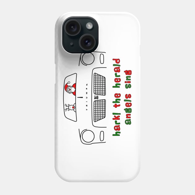 Triumph Herald classic British car Christmas special edition Phone Case by soitwouldseem