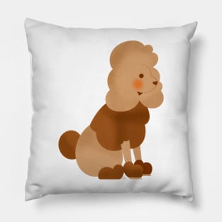 Proud Poodle Poses Pillow