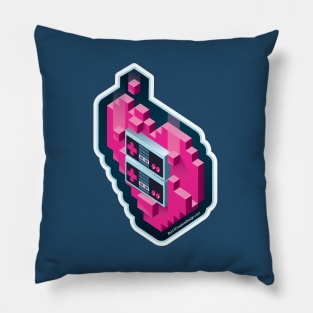 8-Bit Retro Gamer Heart Pillow