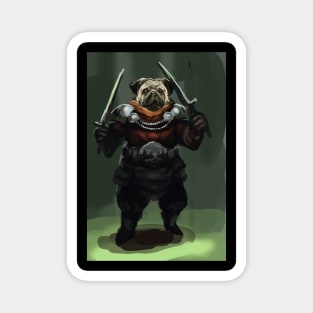 Pug warrior Magnet