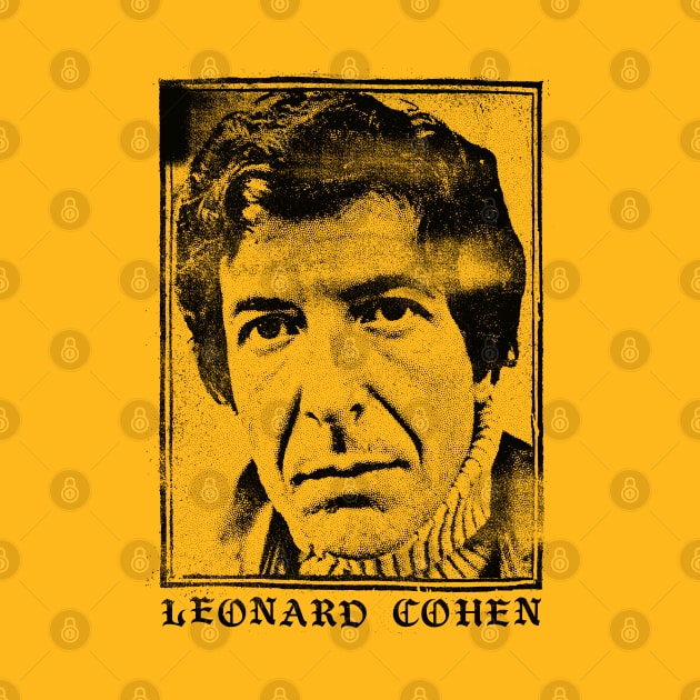 Leonard Cohen // Retro Faded Style Design by DankFutura