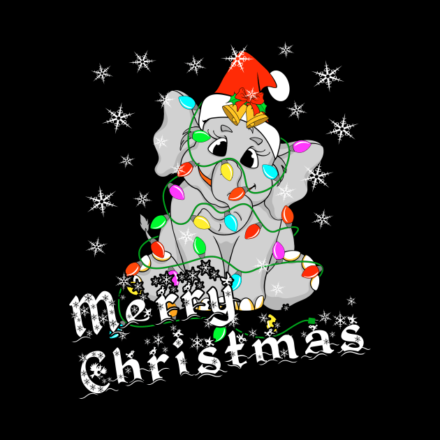 Christmas Elephant by Nifty T Shirts