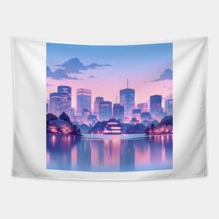 Tokyo lake evening view Tapestry