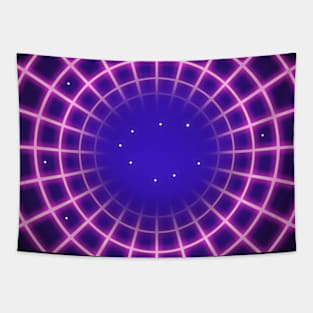 Retro Neon Circle Tapestry