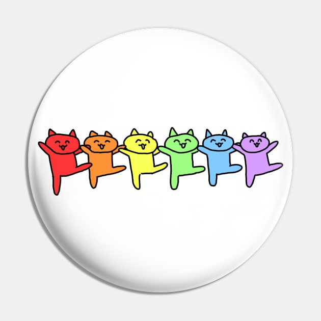 Silly Kitty Rainbow Parade Pin by 13mo