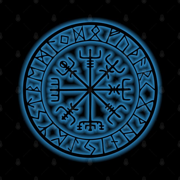 Vegvisir Ancient Runes Compass Of The Viking by Dojaja