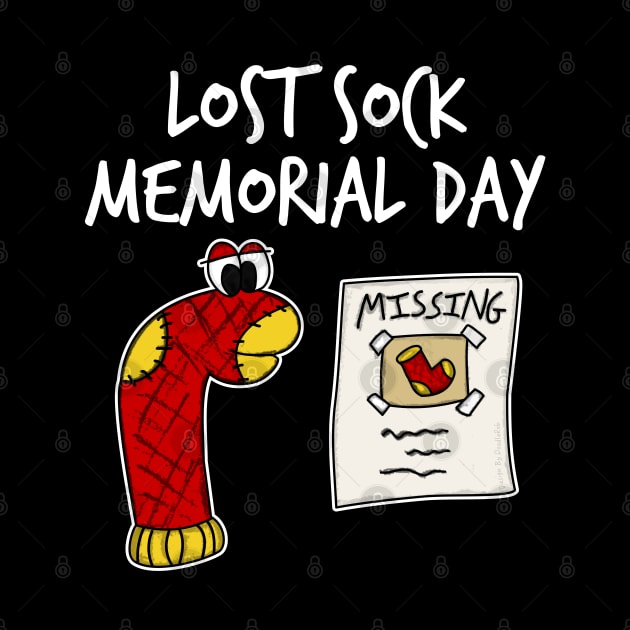 Lost Sock Memorial Day Funny Doodle by doodlerob