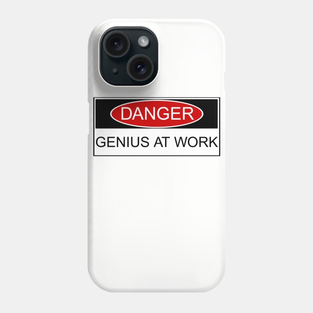 Danger Genius at Work Phone Case by klance