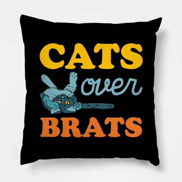 Cats not Brats Pillow by prizprazpruz