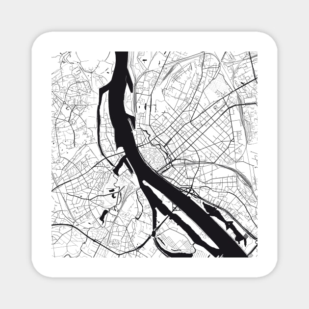 Riga Map City Map Poster Black and White, USA Gift Printable, Modern Map Decor for Office Home Living Room, Map Art, Map Gifts Magnet by 44spaces