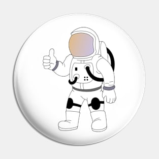 Space Astronaut Thumbs Up Pin