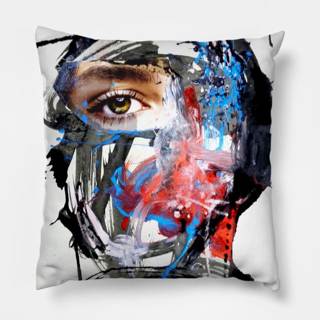 New Face Pillow by Loui Jover 