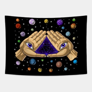 Trippy Sacred Geometry Tapestry