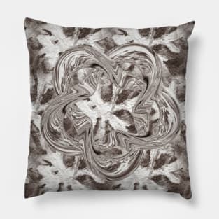 Gray Snowflake Winter Watercolor Pillow