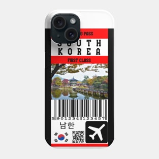 South Korea fist class boaring pass Phone Case