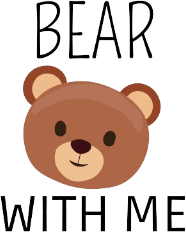 Bear With Me Kids T-Shirt by Nahlaborne