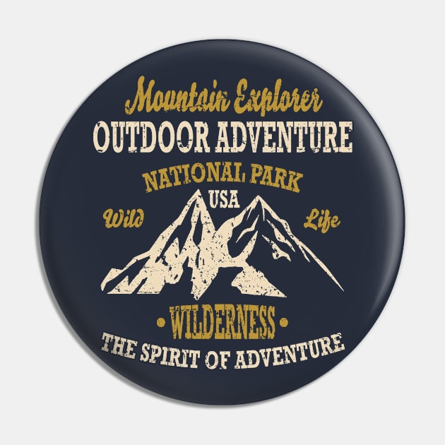 Mountain Explorer Adventure Spirit Pin by JakeRhodes