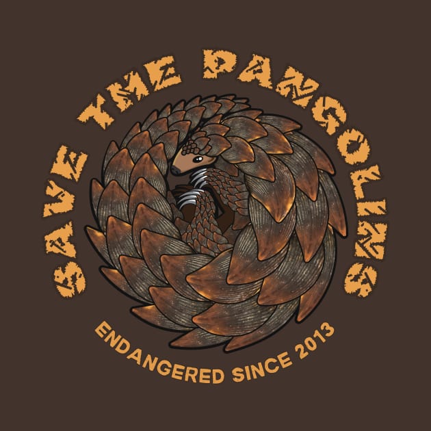 Save The Pangolins Endandgered Since 2013 by soulfulprintss8