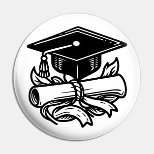 Classic Mortarboard and Diploma Pin
